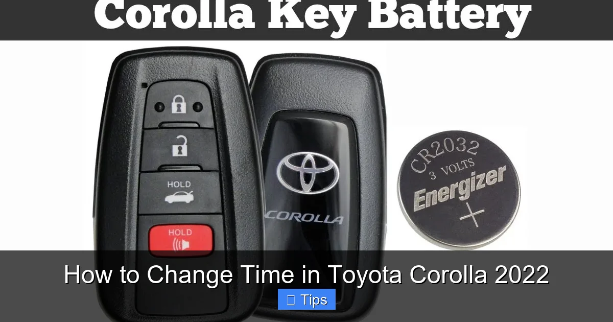 How to Change Time in Toyota Corolla 2022