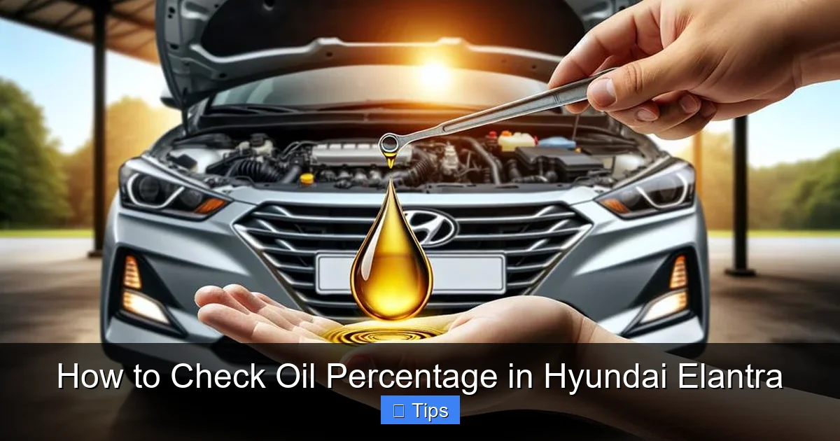 How to Check Oil Percentage in Hyundai Elantra