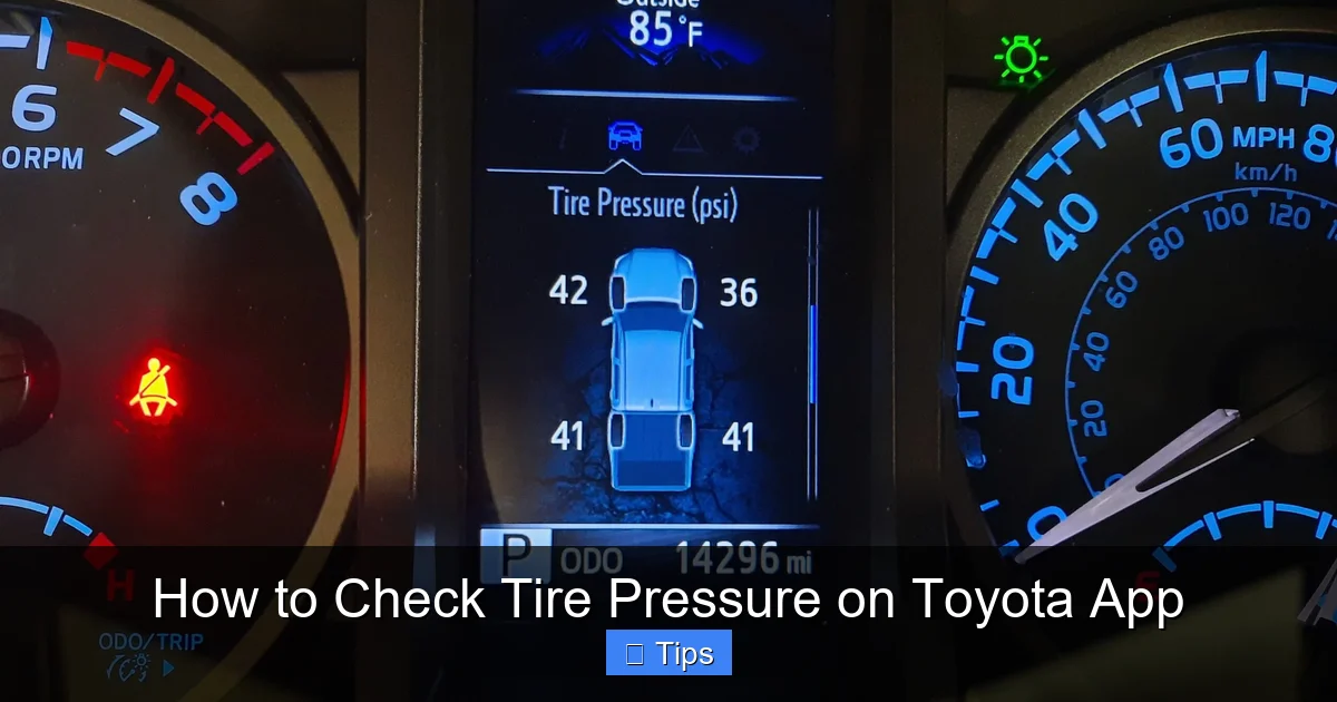 How to Check Tire Pressure on Toyota App