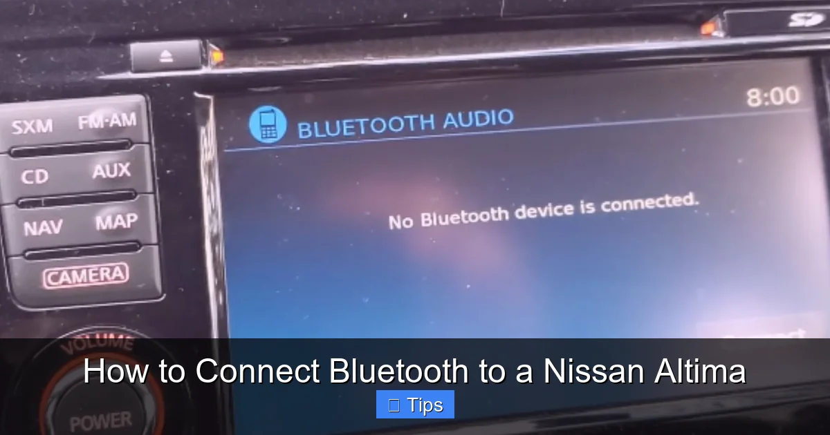 How to Connect Bluetooth to a Nissan Altima