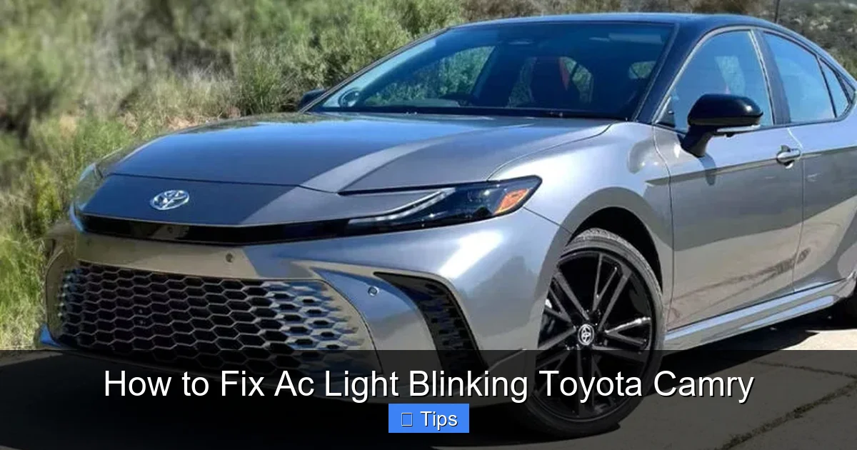 How to Fix Ac Light Blinking Toyota Camry