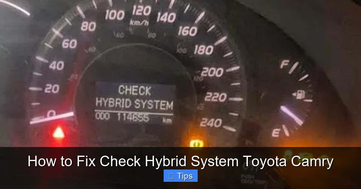 How to Fix Check Hybrid System Toyota Camry