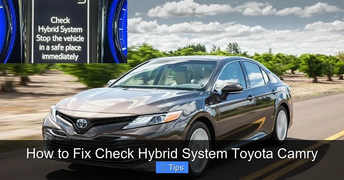 How to Fix Check Hybrid System Toyota Camry