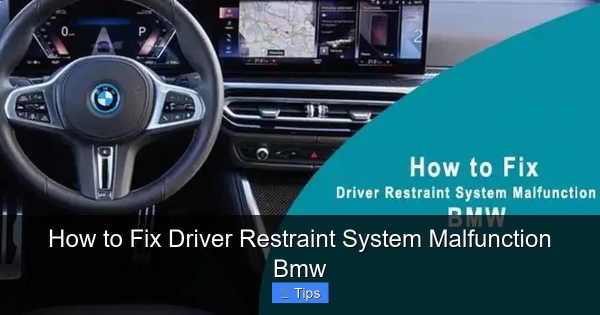 How to Fix Driver Restraint System Malfunction Bmw