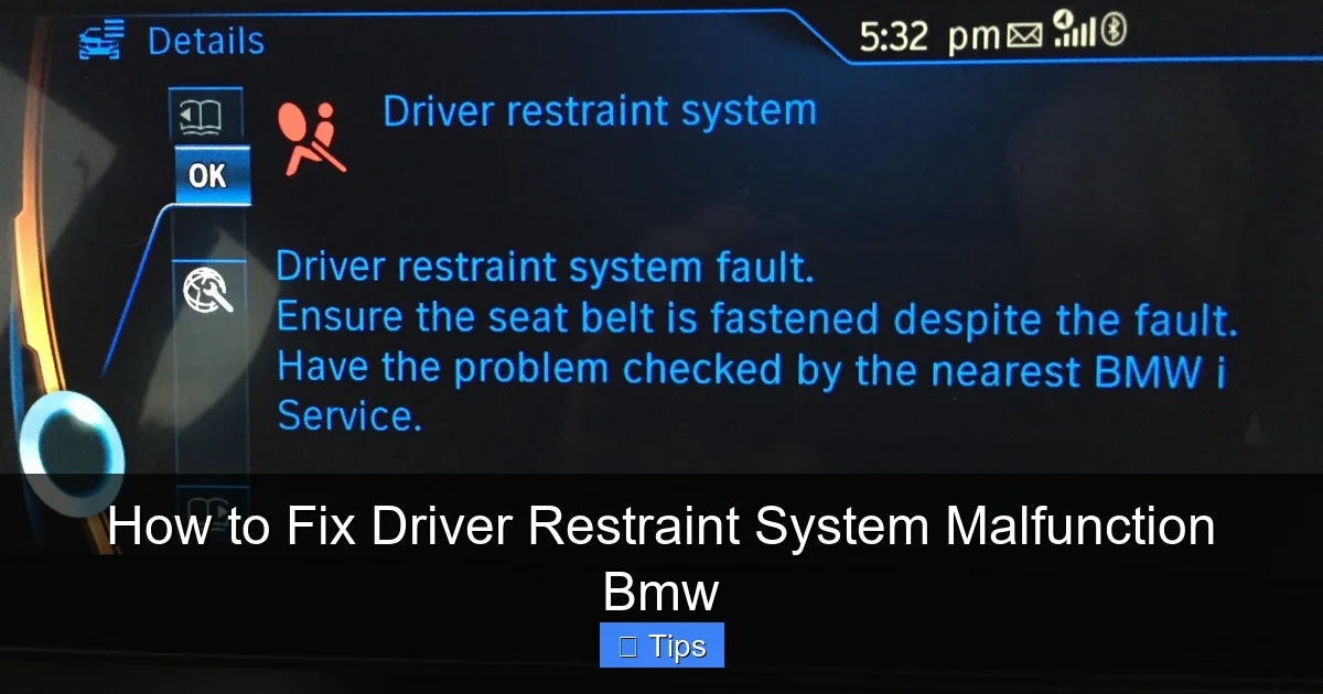 How to Fix Driver Restraint System Malfunction Bmw