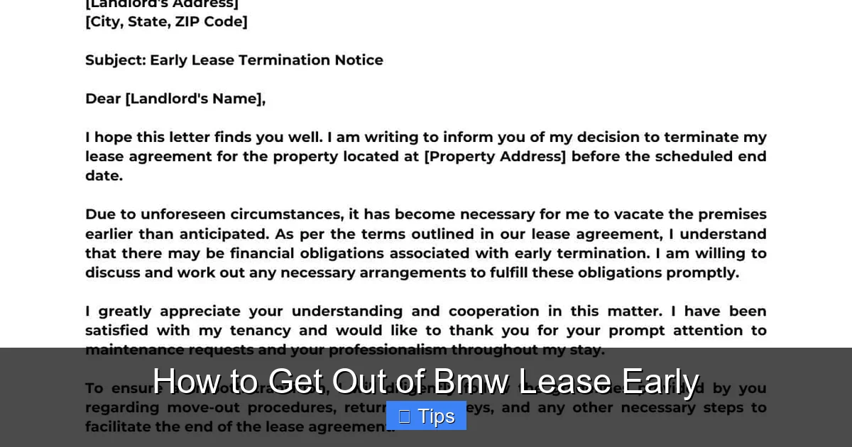 How to Get Out of Bmw Lease Early