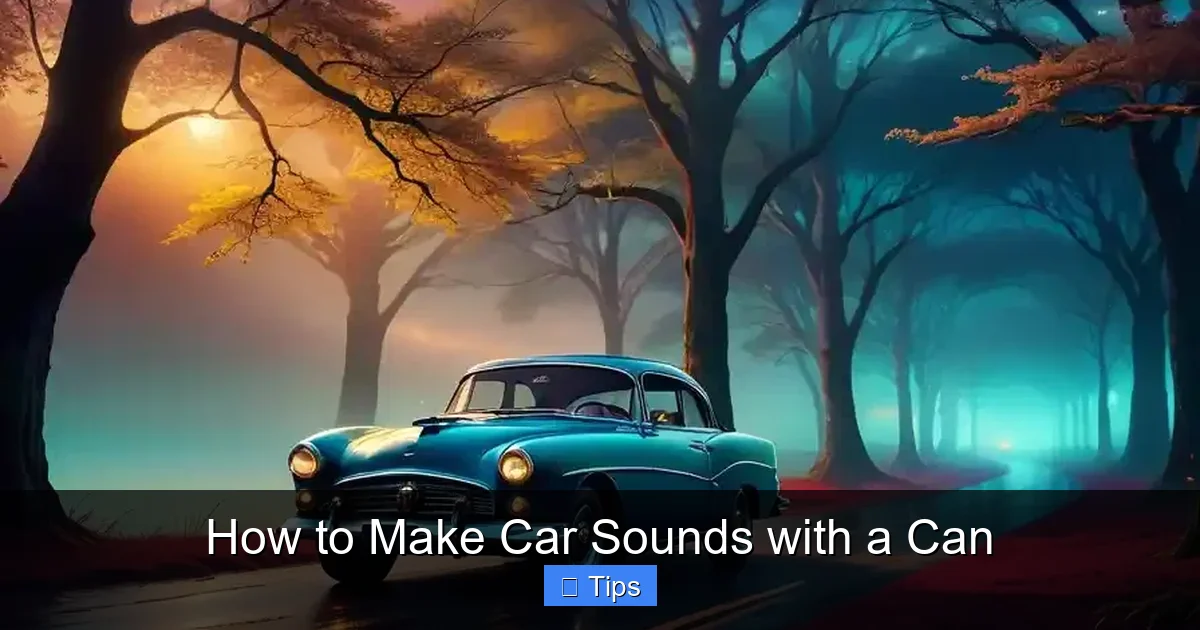 How to Make Car Sounds with a Can