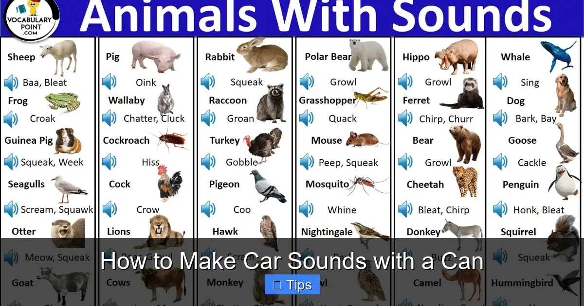 How to Make Car Sounds with a Can