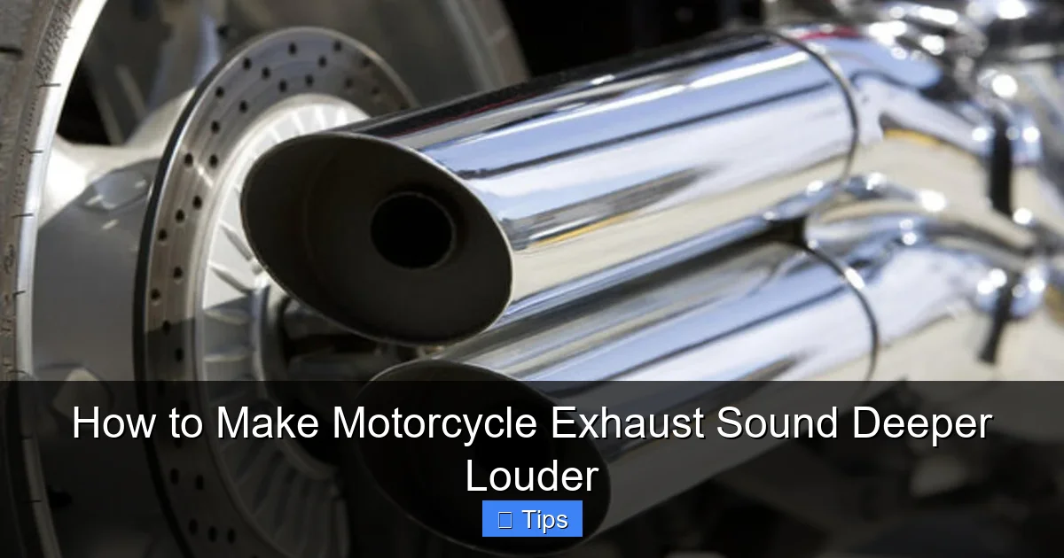 How to Make Motorcycle Exhaust Sound Deeper Louder