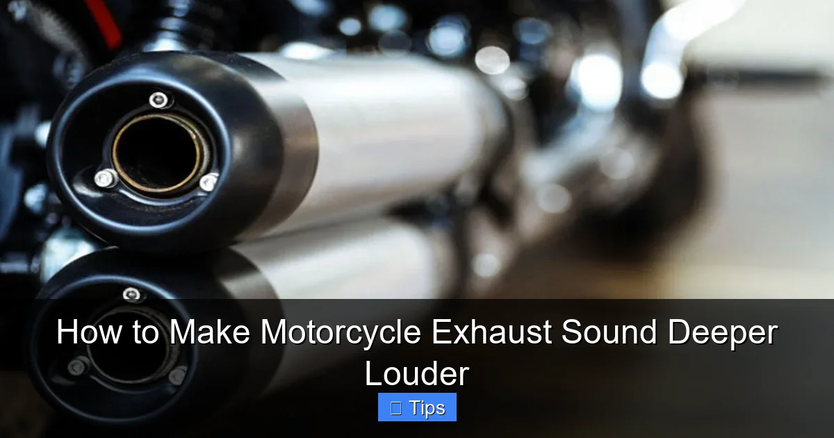 How to Make Motorcycle Exhaust Sound Deeper Louder