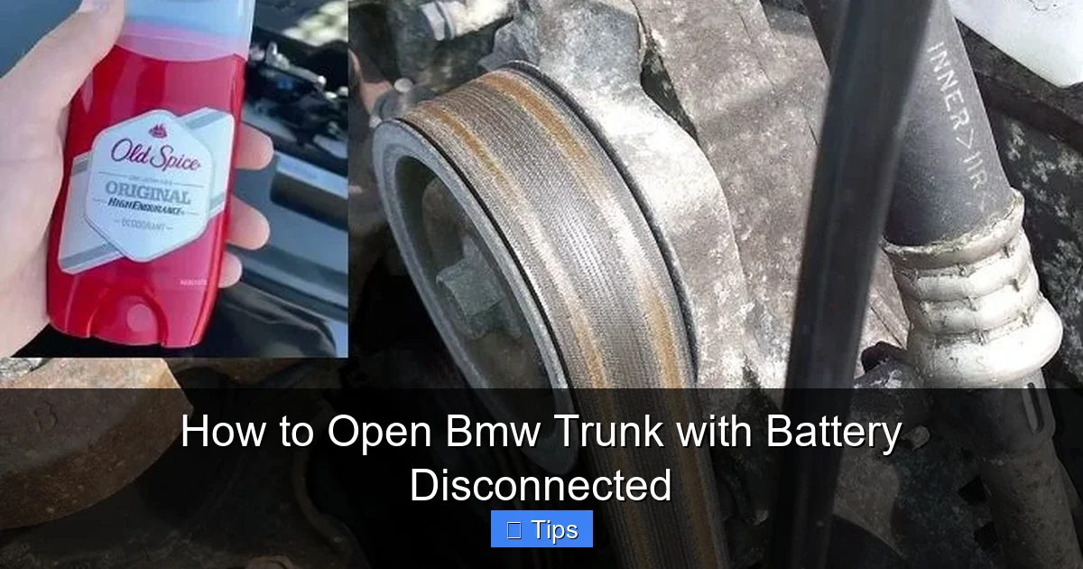 How to Open Bmw Trunk with Battery Disconnected