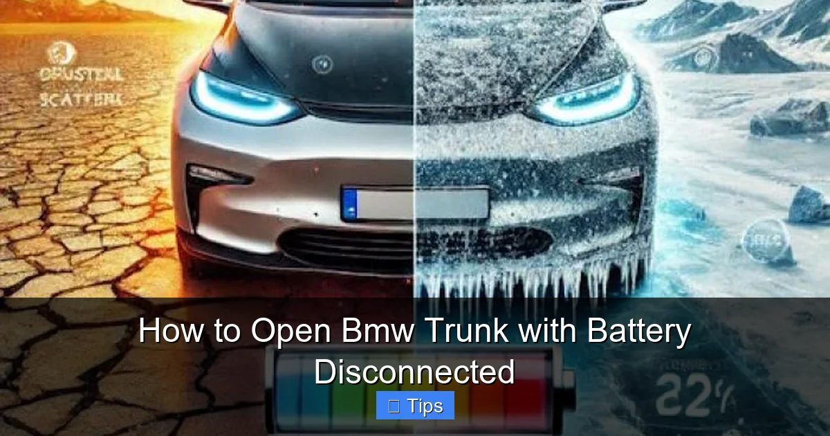How to Open Bmw Trunk with Battery Disconnected