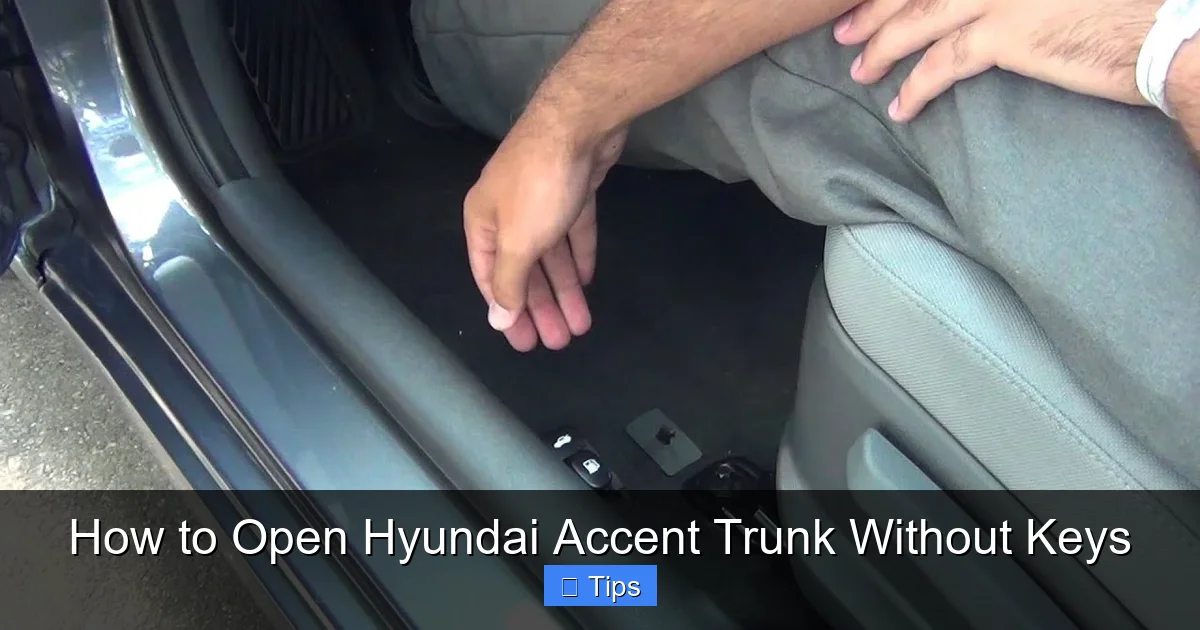 How to Open Hyundai Accent Trunk Without Keys