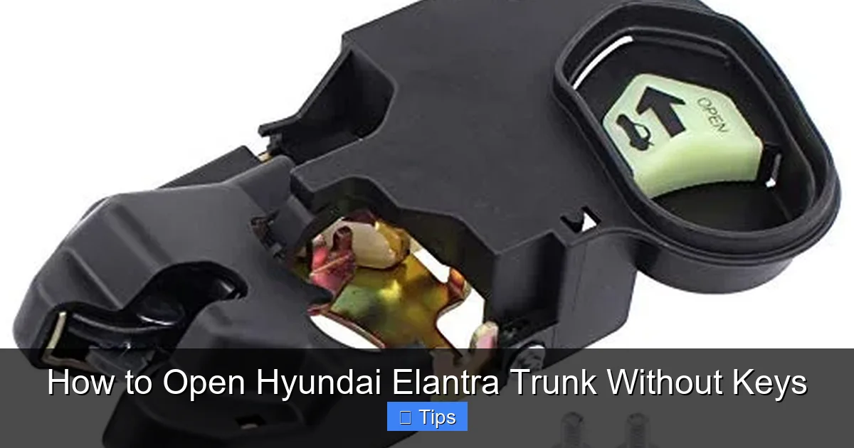 How to Open Hyundai Elantra Trunk Without Keys