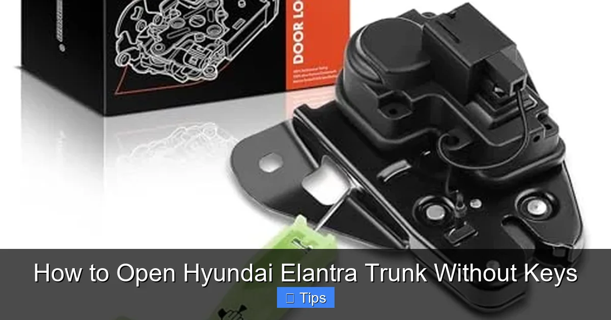 How to Open Hyundai Elantra Trunk Without Keys