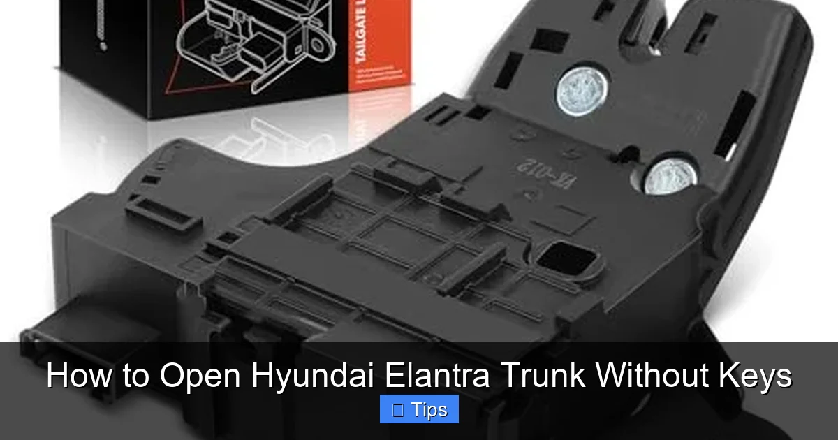How to Open Hyundai Elantra Trunk Without Keys