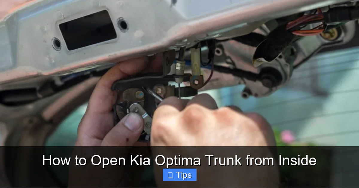 How to Open Kia Optima Trunk from Inside