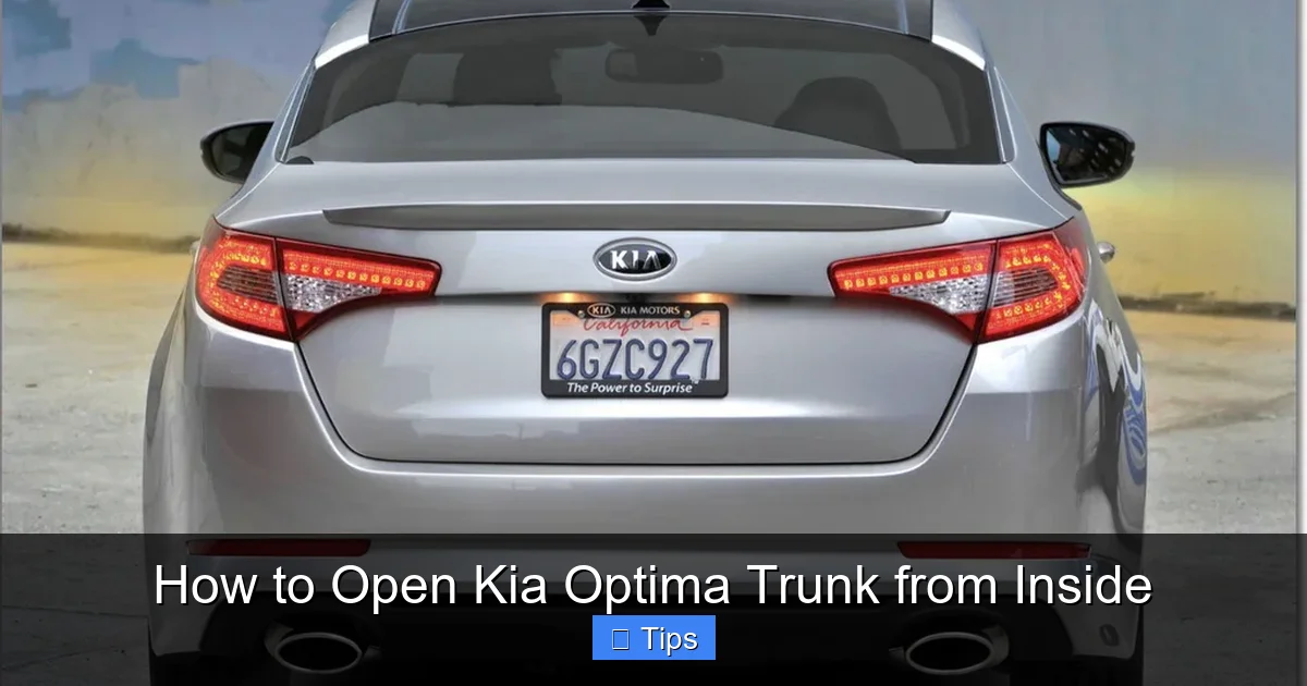 How to Open Kia Optima Trunk from Inside