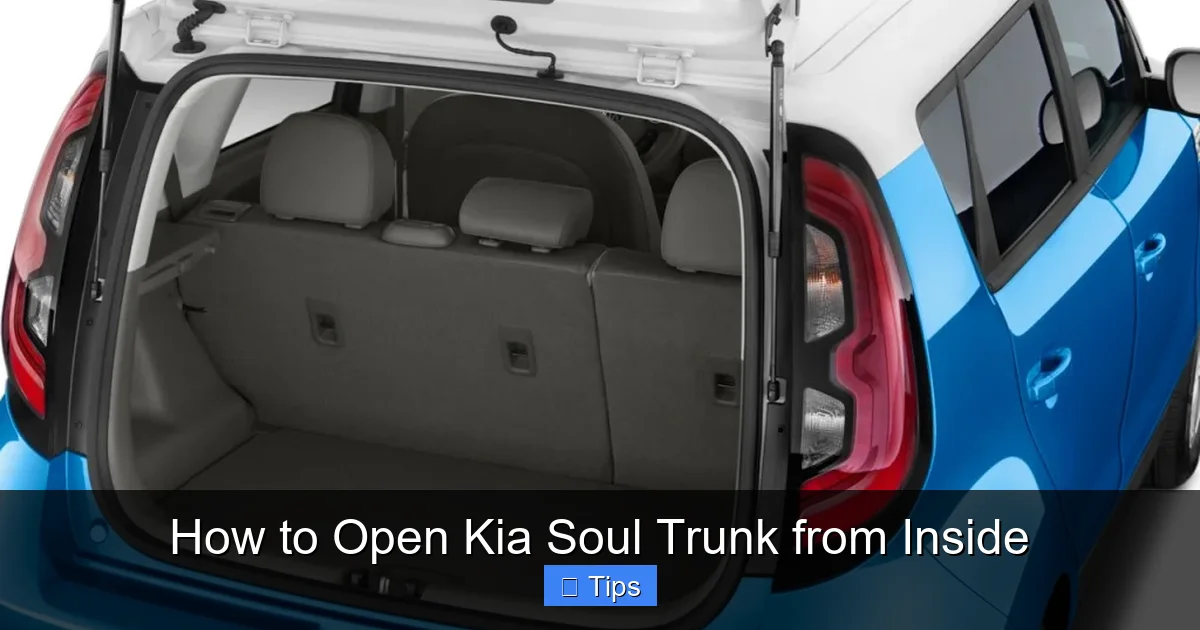 How to Open Kia Soul Trunk from Inside