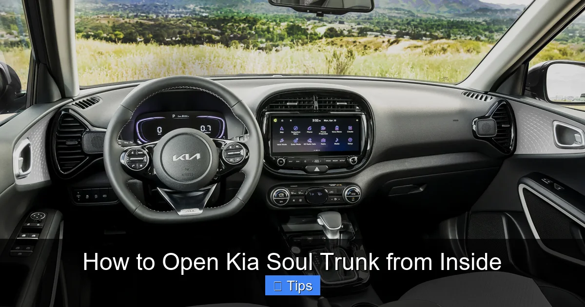 How to Open Kia Soul Trunk from Inside