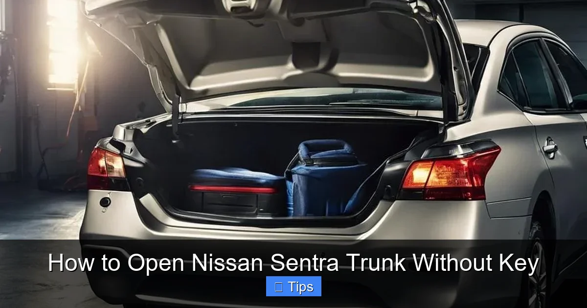 How to Open Nissan Sentra Trunk Without Key