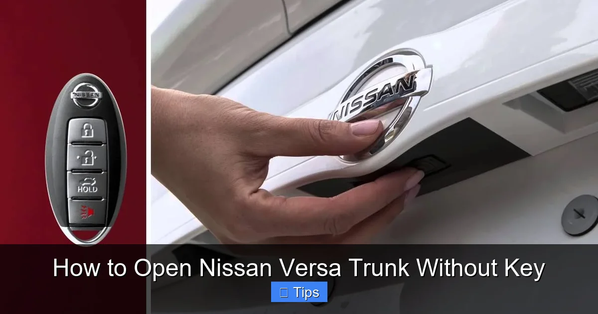 How to Open Nissan Versa Trunk Without Key