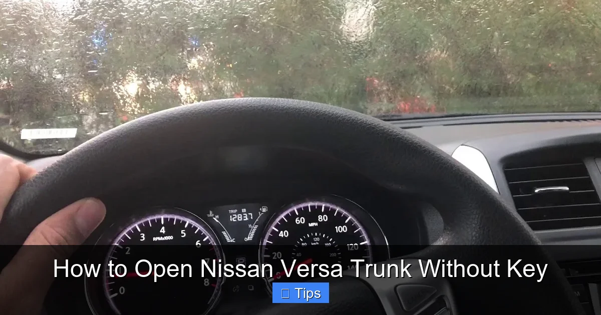 How to Open Nissan Versa Trunk Without Key