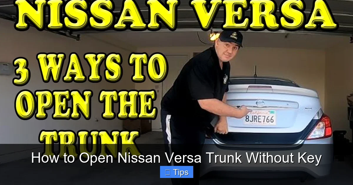 How to Open Nissan Versa Trunk Without Key