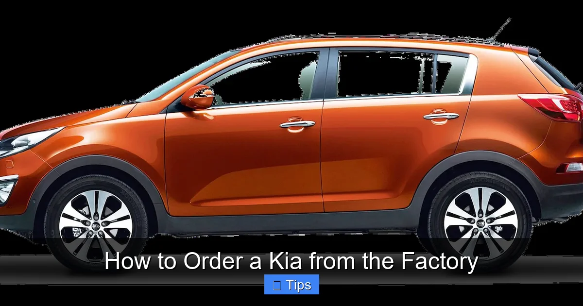 How to Order a Kia from the Factory