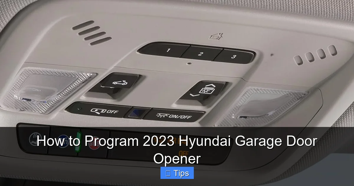 How to Program 2023 Hyundai Garage Door Opener