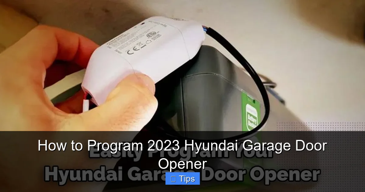 How to Program 2023 Hyundai Garage Door Opener