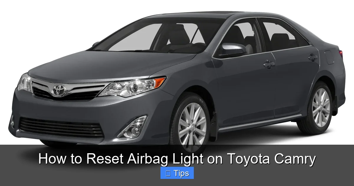 How to Reset Airbag Light on Toyota Camry