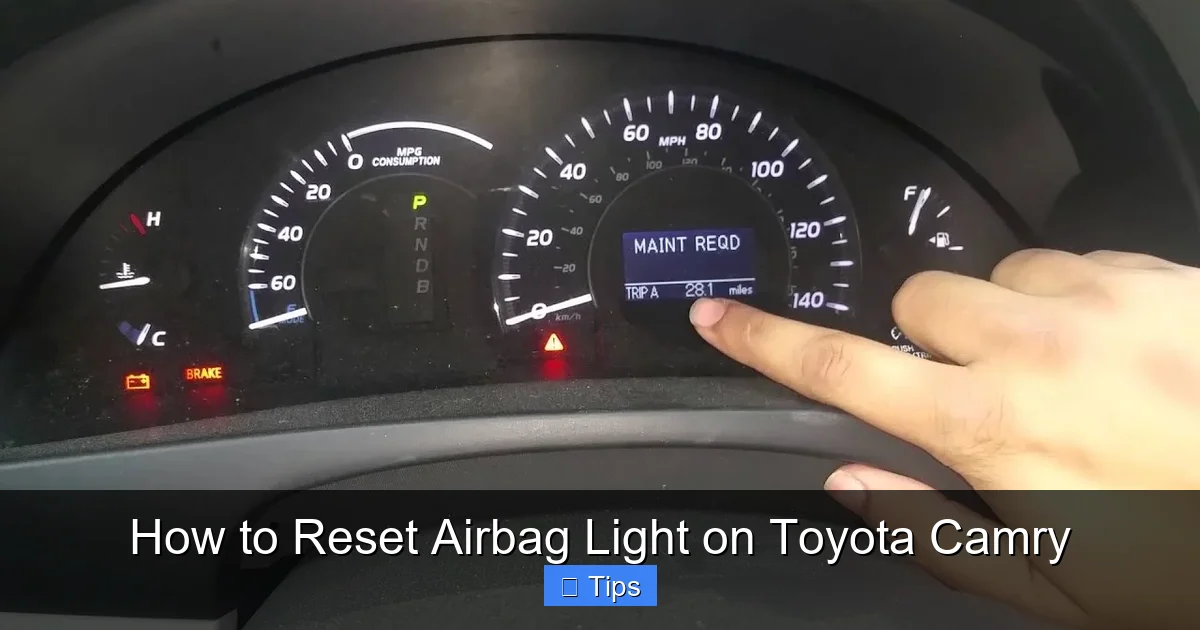 How to Reset Airbag Light on Toyota Camry