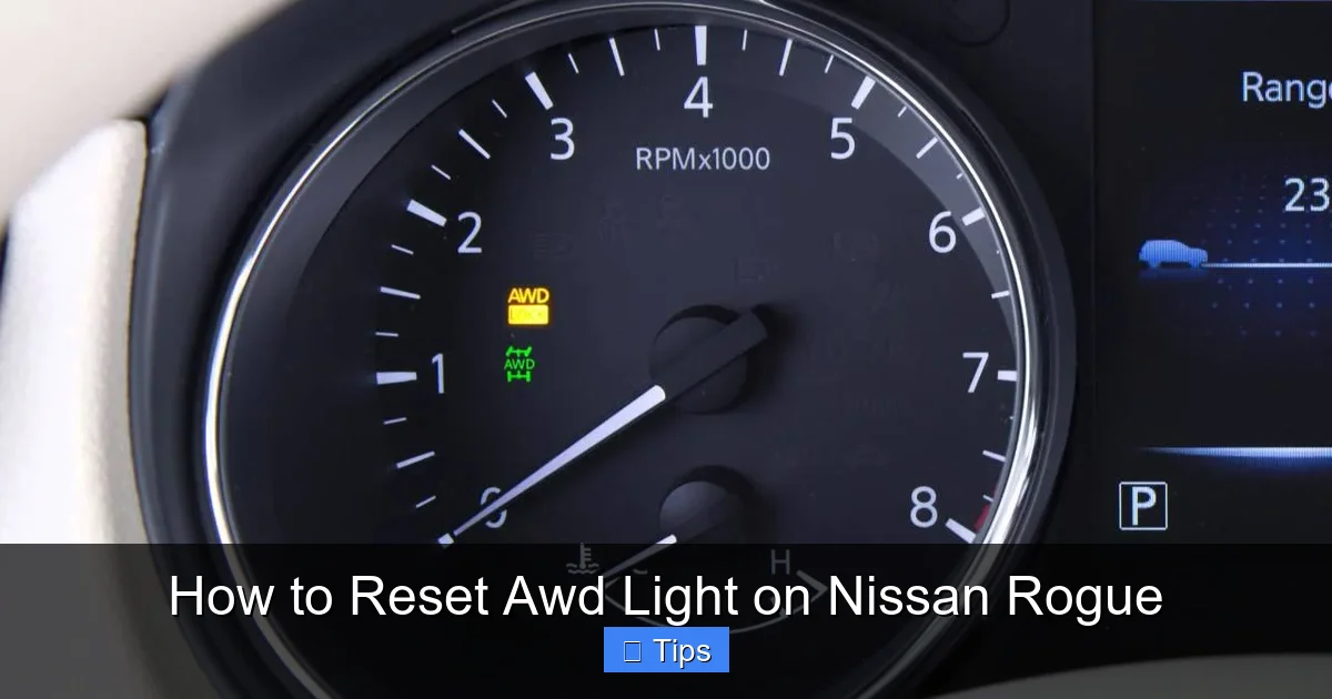 How to Reset Awd Light on Nissan Rogue