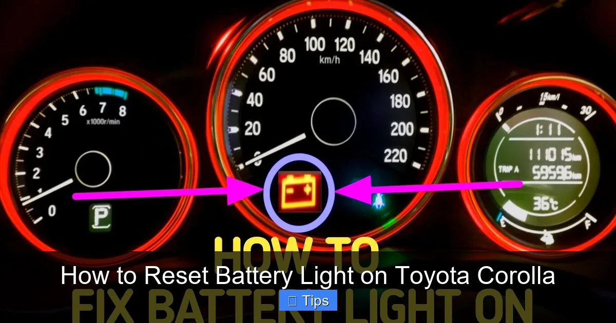 How to Reset Battery Light on Toyota Corolla