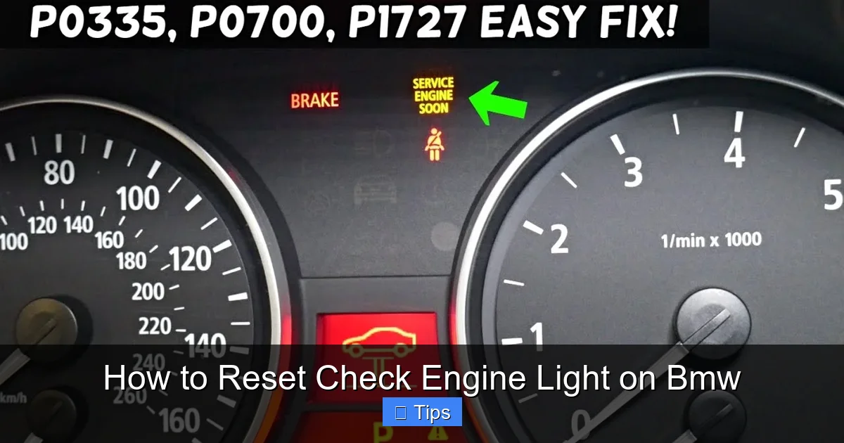 How to Reset Check Engine Light on Bmw