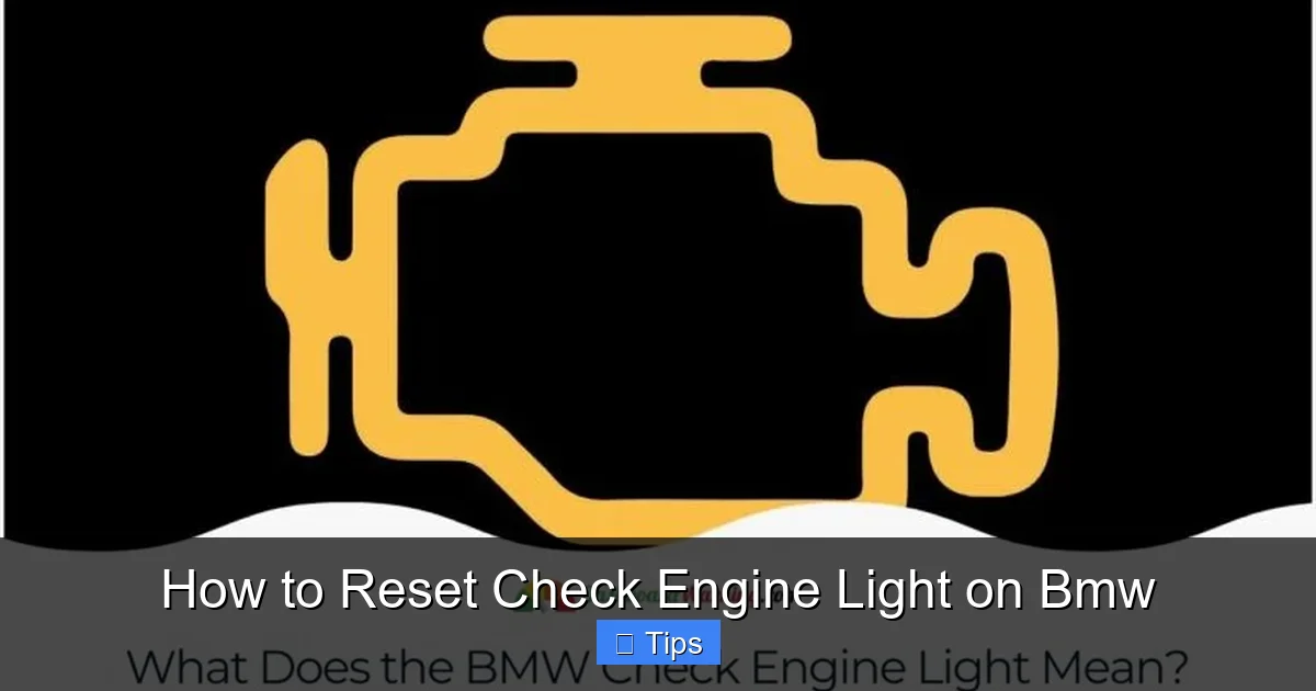 How to Reset Check Engine Light on Bmw