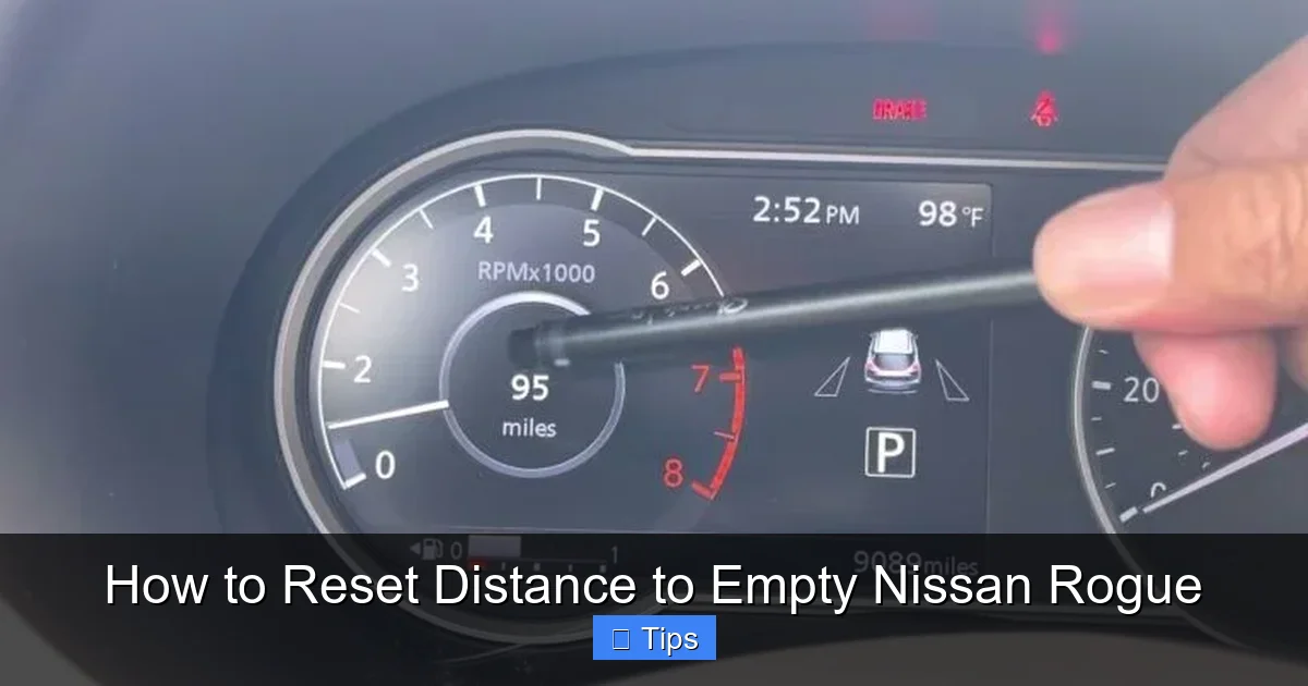 How to Reset Distance to Empty Nissan Rogue
