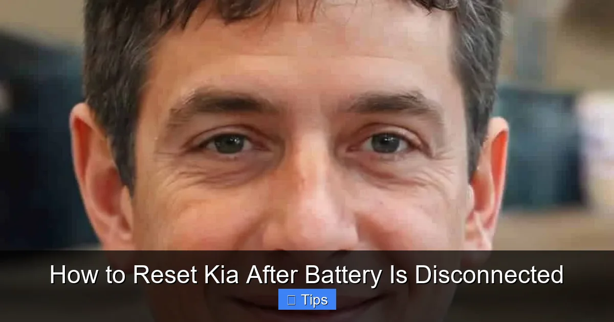 How to Reset Kia After Battery Is Disconnected