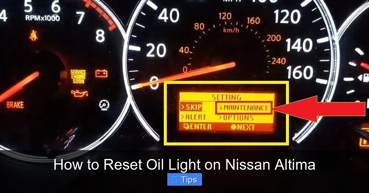 How to Reset Oil Light on Nissan Altima