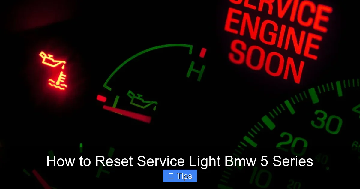 How to Reset Service Light Bmw 5 Series