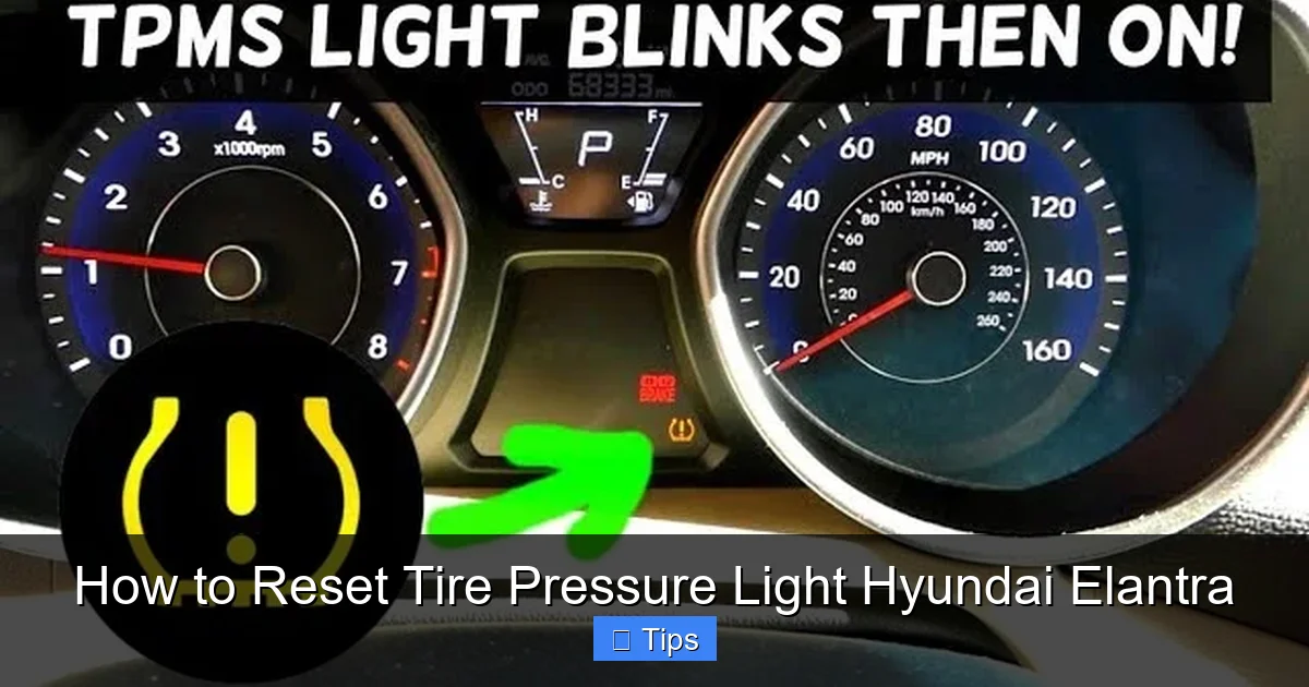 How to Reset Tire Pressure Light Hyundai Elantra