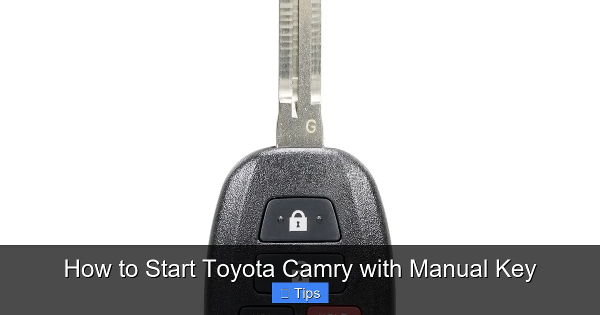 How to Start Toyota Camry with Manual Key