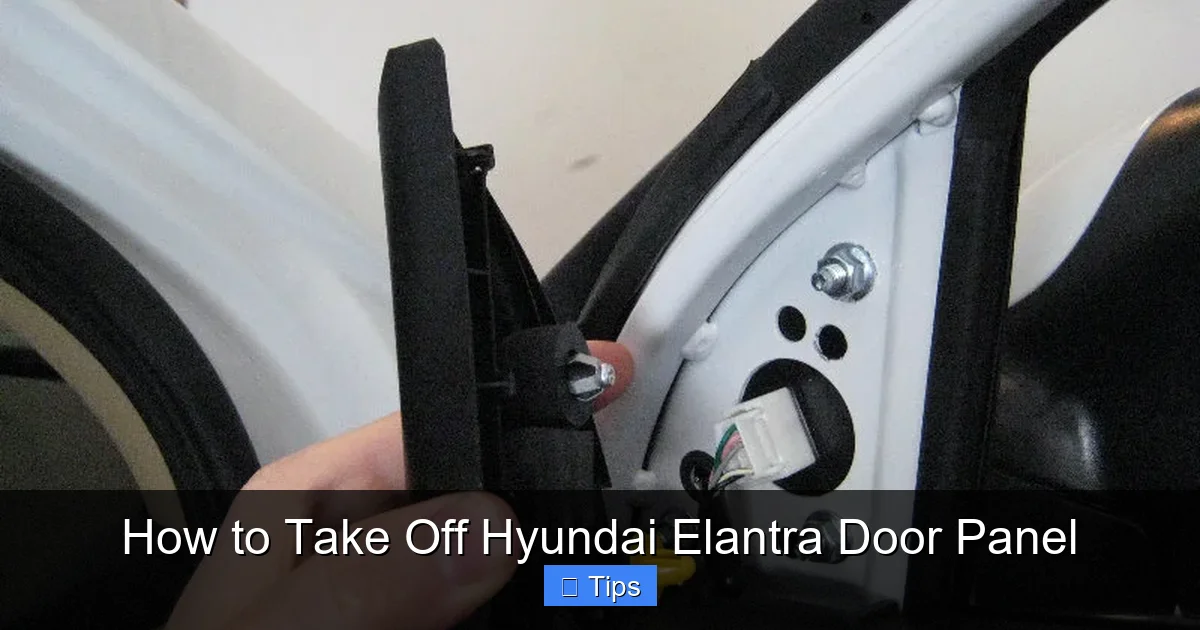 How to Take Off Hyundai Elantra Door Panel