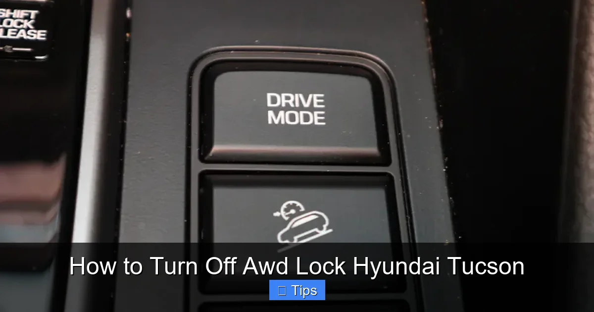 How to Turn Off Awd Lock Hyundai Tucson