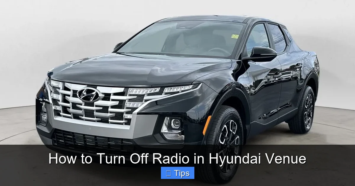 How to Turn Off Radio in Hyundai Venue