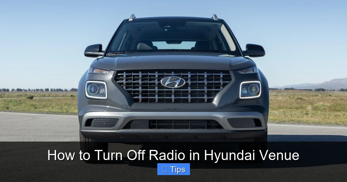 How to Turn Off Radio in Hyundai Venue