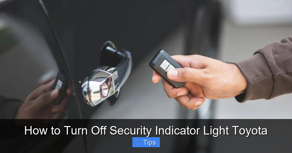 How to Turn Off Security Indicator Light Toyota