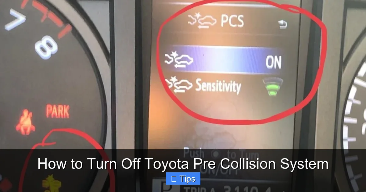 How to Turn Off Toyota Pre Collision System