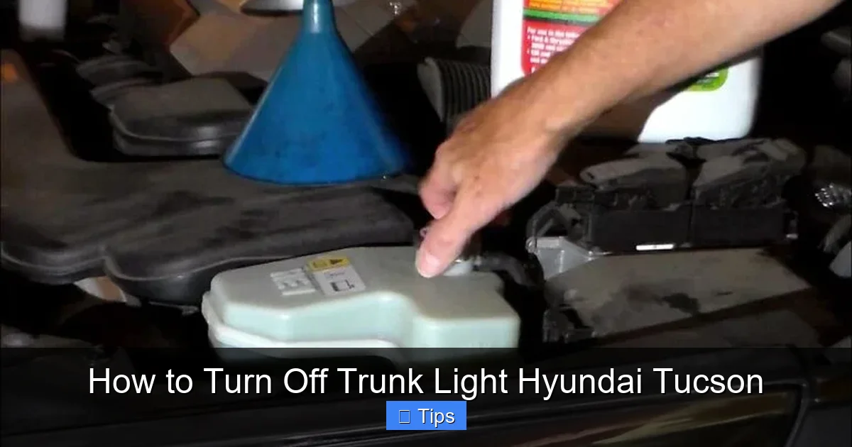 How to Turn Off Trunk Light Hyundai Tucson